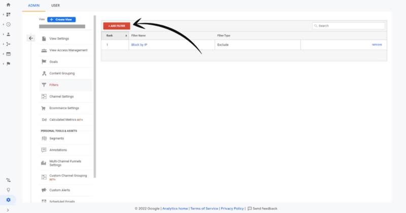How to exclude an IP Address from Google Analytics - Add Filter